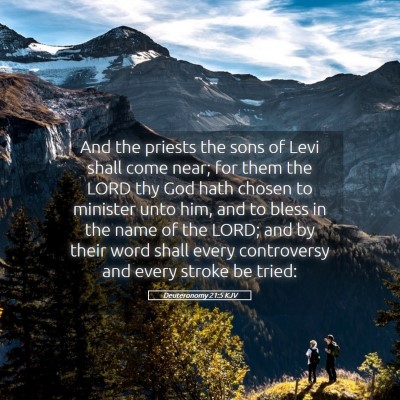 Picture 05 - Deuteronomy 21:5 KJV - And the priests the sons of Levi shall come near; - Bible Verse Picture