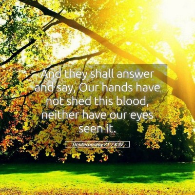Picture 05 - Deuteronomy 21:7 KJV - And they shall answer and say, Our hands have not - Bible Verse Picture