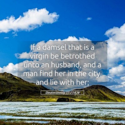 Picture 05 - Deuteronomy 22:23 KJV - If a damsel that is a virgin be betrothed unto an - Bible Verse Picture