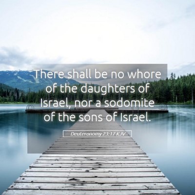 Picture 05 - Deuteronomy 23:17 KJV - There shall be no whore of the daughters of - Bible Verse Picture