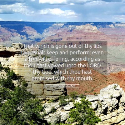 Picture 05 - Deuteronomy 23:23 KJV - That which is gone out of thy lips thou shalt - Bible Verse Picture