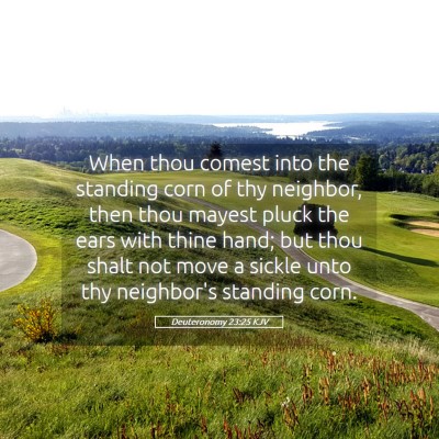 Picture 05 - Deuteronomy 23:25 KJV - When thou comest into the standing corn of thy - Bible Verse Picture