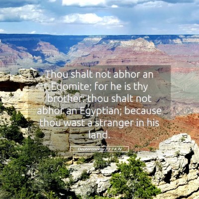 Picture 05 - Deuteronomy 23:7 KJV - Thou shalt not abhor an Edomite; for he is thy - Bible Verse Picture