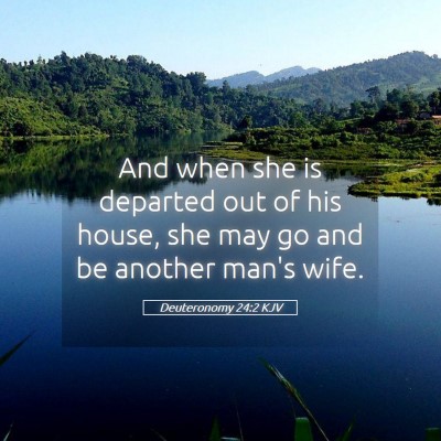 Picture 05 - Deuteronomy 24:2 KJV - And when she is departed out of his house, she - Bible Verse Picture