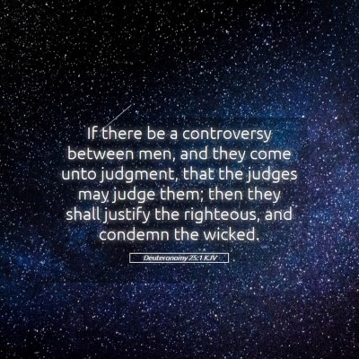 Picture 05 - Deuteronomy 25:1 KJV - If there be a controversy between men, and they - Bible Verse Picture