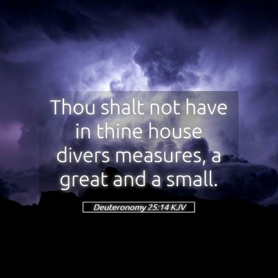 Picture 05 - Deuteronomy 25:14 KJV - Thou shalt not have in thine house divers - Bible Verse Picture