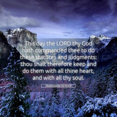 Picture 05 - Deuteronomy 26:16 KJV - This day the LORD thy God hath commanded thee to - Bible Verse Picture