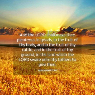 Picture 05 - Deuteronomy 28:11 KJV - And the LORD shall make thee plenteous in goods, - Bible Verse Picture