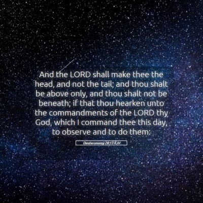 Picture 05 - Deuteronomy 28:13 KJV - And the LORD shall make thee the head, and not - Bible Verse Picture