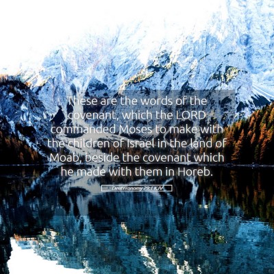 Picture 05 - Deuteronomy 29:1 KJV - These are the words of the covenant, which the - Bible Verse Picture