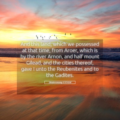 Picture 05 - Deuteronomy 3:12 KJV - And this land, which we possessed at that time, - Bible Verse Picture