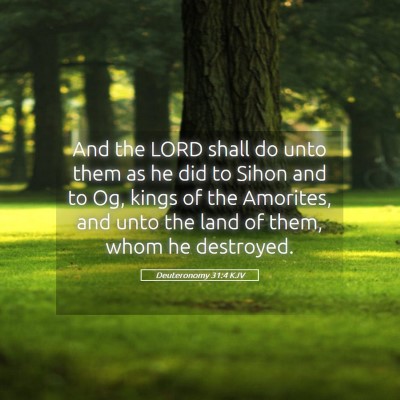 Picture 05 - Deuteronomy 31:4 KJV - And the LORD shall do unto them as he did to - Bible Verse Picture