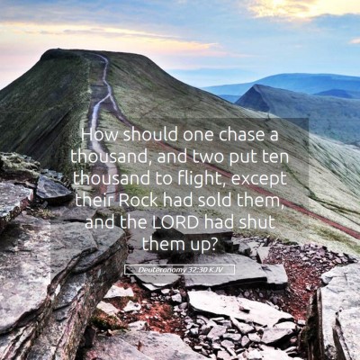 Picture 05 - Deuteronomy 32:30 KJV - How should one chase a thousand, and two put ten - Bible Verse Picture