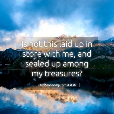 Picture 05 - Deuteronomy 32:34 KJV - Is not this laid up in store with me, and sealed - Bible Verse Picture
