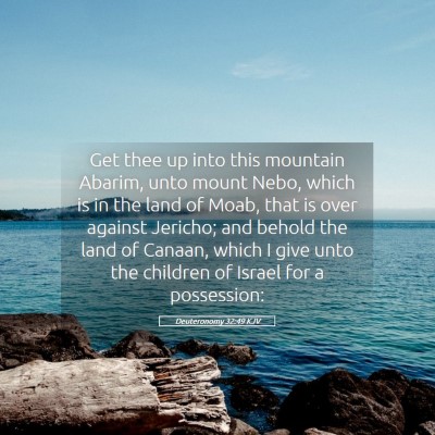 Picture 05 - Deuteronomy 32:49 KJV - Get thee up into this mountain Abarim, unto mount - Bible Verse Picture
