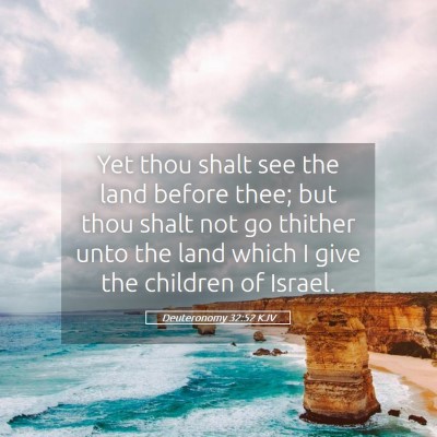 Picture 05 - Deuteronomy 32:52 KJV - Yet thou shalt see the land before thee; but thou - Bible Verse Picture