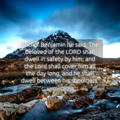 Picture 05 - Deuteronomy 33:12 KJV - And of Benjamin he said, The beloved of the LORD - Bible Verse Picture