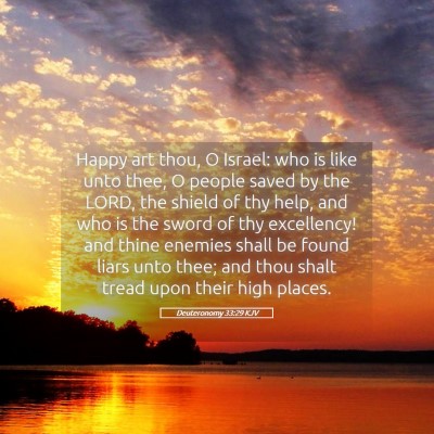 Picture 05 - Deuteronomy 33:29 KJV - Happy art thou, O Israel: who is like unto thee, - Bible Verse Picture