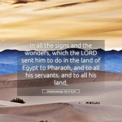 Picture 05 - Deuteronomy 34:11 KJV - In all the signs and the wonders, which the LORD - Bible Verse Picture