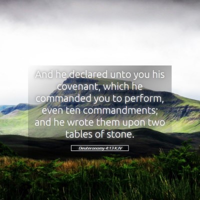 Picture 05 - Deuteronomy 4:13 KJV - And he declared unto you his covenant, which he - Bible Verse Picture