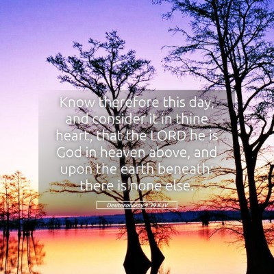 Picture 05 - Deuteronomy 4:39 KJV - Know therefore this day, and consider it in thine - Bible Verse Picture