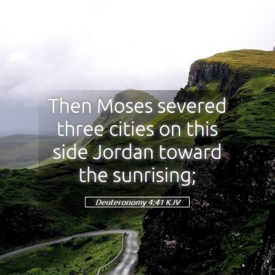 Picture 05 - Deuteronomy 4:41 KJV - Then Moses severed three cities on this side - Bible Verse Picture
