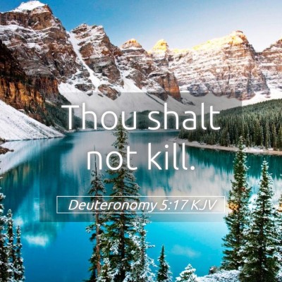 Picture 05 - Deuteronomy 5:17 KJV - Thou shalt not - Bible Verse Picture