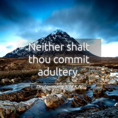 Picture 05 - Deuteronomy 5:18 KJV - Neither shalt thou commit - Bible Verse Picture