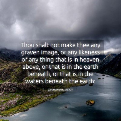 Picture 05 - Deuteronomy 5:8 KJV - Thou shalt not make thee any graven image, or any - Bible Verse Picture