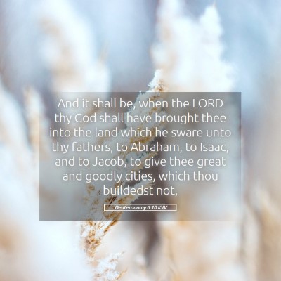 Picture 05 - Deuteronomy 6:10 KJV - And it shall be, when the LORD thy God shall have - Bible Verse Picture