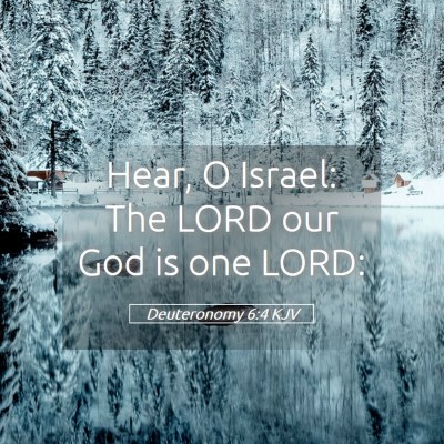 Picture 05 - Deuteronomy 6:4 KJV - Hear, O Israel: The LORD our God is one - Bible Verse Picture