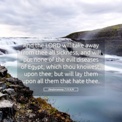 Picture 05 - Deuteronomy 7:15 KJV - And the LORD will take away from thee all - Bible Verse Picture
