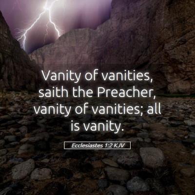 Picture 05 - Ecclesiastes 1:2 KJV - Vanity of vanities, saith the Preacher, vanity of - Bible Verse Picture