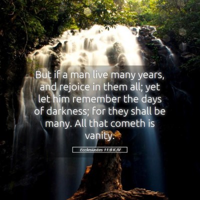 Picture 05 - Ecclesiastes 11:8 KJV - But if a man live many years, and rejoice in them - Bible Verse Picture
