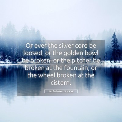 Picture 05 - Ecclesiastes 12:6 KJV - Or ever the silver cord be loosed, or the golden - Bible Verse Picture