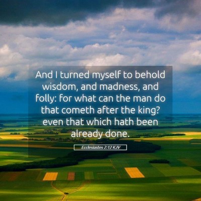 Picture 05 - Ecclesiastes 2:12 KJV - And I turned myself to behold wisdom, and - Bible Verse Picture