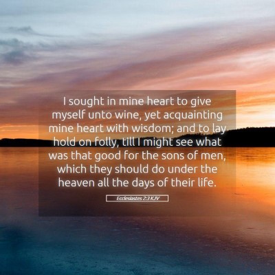 Picture 05 - Ecclesiastes 2:3 KJV - I sought in mine heart to give myself unto wine, - Bible Verse Picture