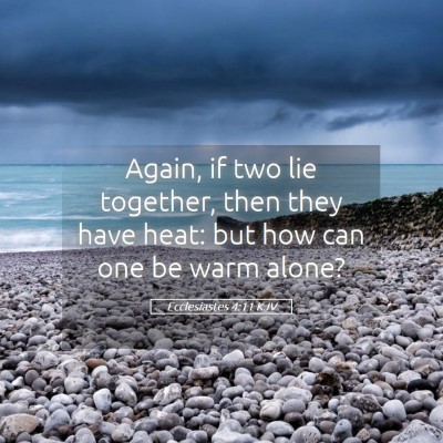 Picture 05 - Ecclesiastes 4:11 KJV - Again, if two lie together, then they have heat: - Bible Verse Picture