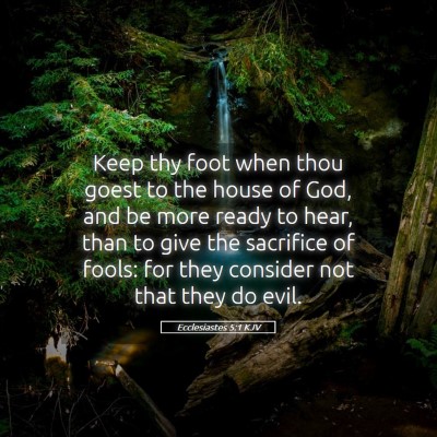 Picture 05 - Ecclesiastes 5:1 KJV - Keep thy foot when thou goest to the house of - Bible Verse Picture