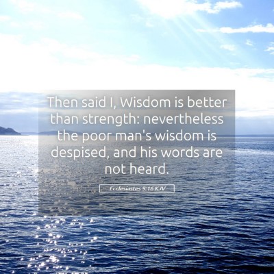 Picture 05 - Ecclesiastes 9:16 KJV - Then said I, Wisdom is better than strength: - Bible Verse Picture