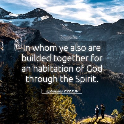 Picture 05 - Ephesians 2:22 KJV - In whom ye also are builded together for an - Bible Verse Picture