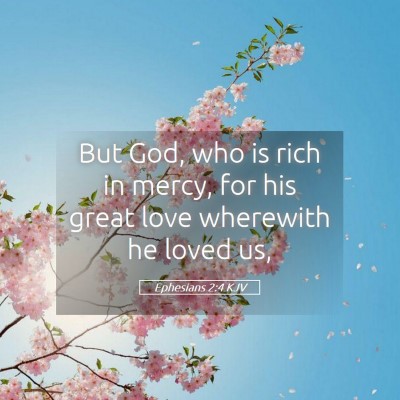 Picture 05 - Ephesians 2:4 KJV - But God, who is rich in mercy, for his great love - Bible Verse Picture