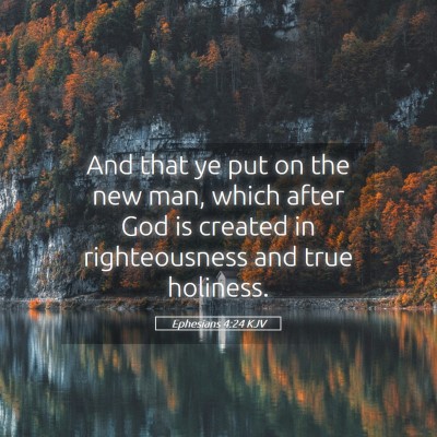 Picture 05 - Ephesians 4:24 KJV - And that ye put on the new man, which after God - Bible Verse Picture
