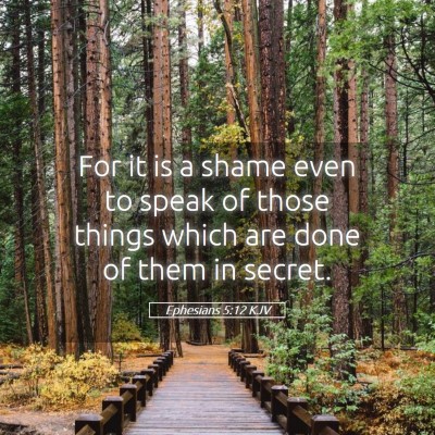 Picture 05 - Ephesians 5:12 KJV - For it is a shame even to speak of those things - Bible Verse Picture