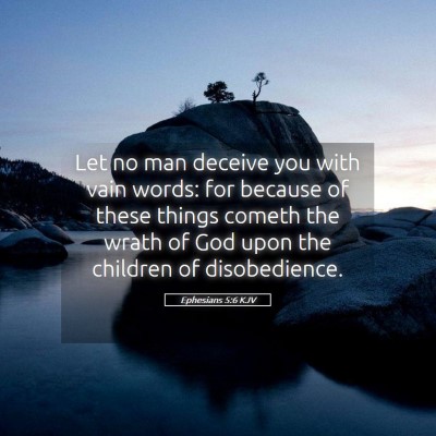 Picture 05 - Ephesians 5:6 KJV - Let no man deceive you with vain words: for - Bible Verse Picture