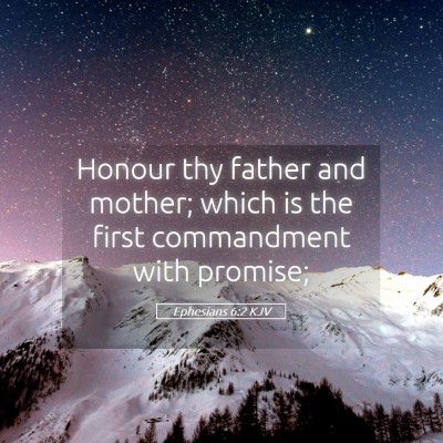 Picture 05 - Ephesians 6:2 KJV - Honour thy father and mother; which is the first - Bible Verse Picture