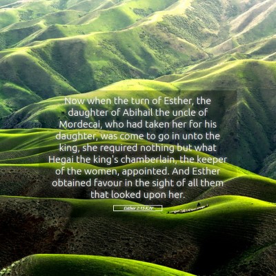 Picture 05 - Esther 2:15 KJV - Now when the turn of Esther, the daughter of - Bible Verse Picture