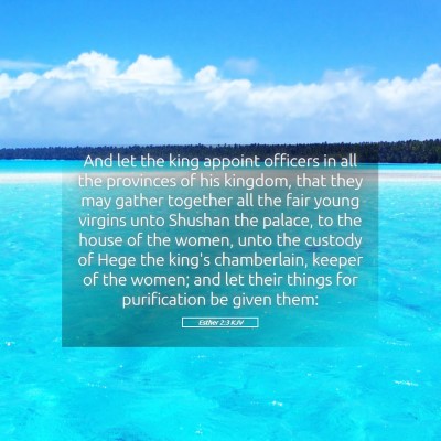 Picture 05 - Esther 2:3 KJV - And let the king appoint officers in all the - Bible Verse Picture