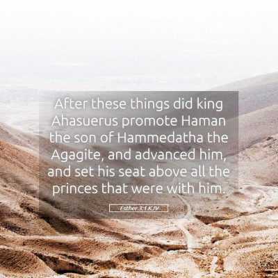 Picture 05 - Esther 3:1 KJV - After these things did king Ahasuerus promote - Bible Verse Picture