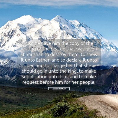 Picture 05 - Esther 4:8 KJV - Also he gave him the copy of the writing of the - Bible Verse Picture